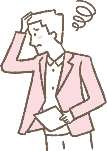 悩むキャラクター