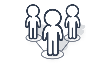 Three figures icon